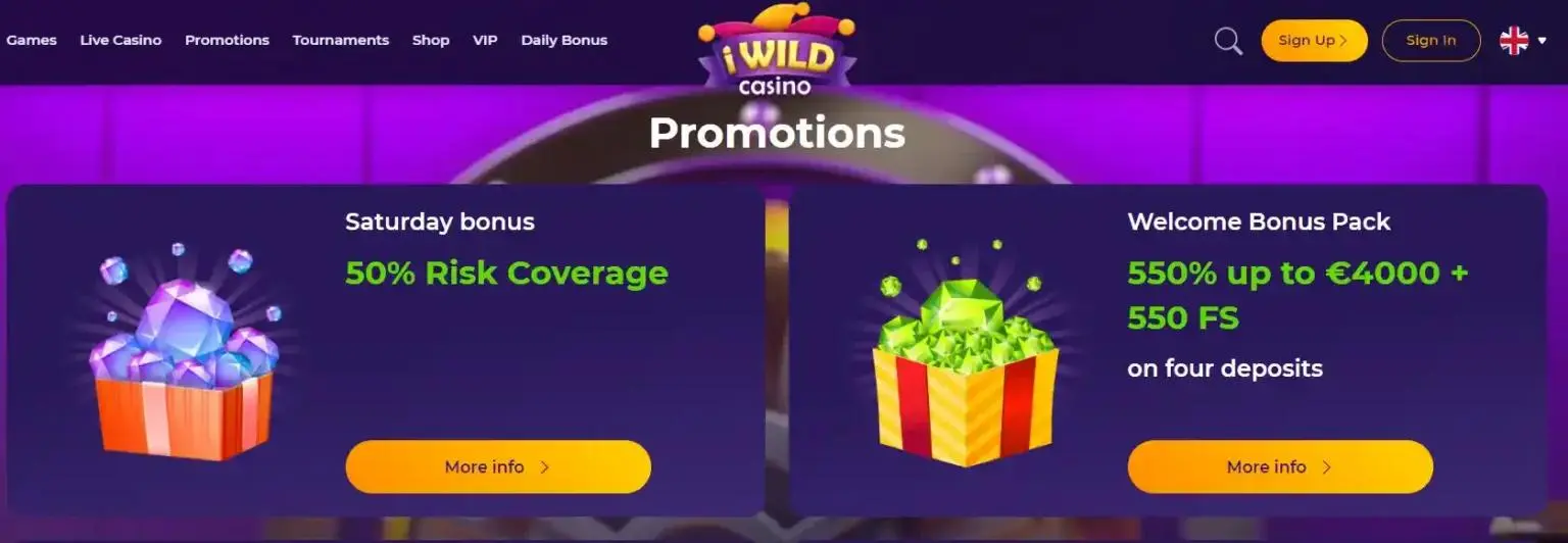 Bonusuri iWild Casino