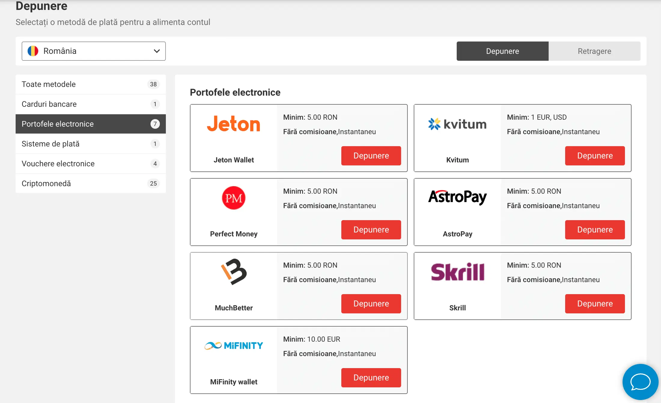Depunere Megapari Casino