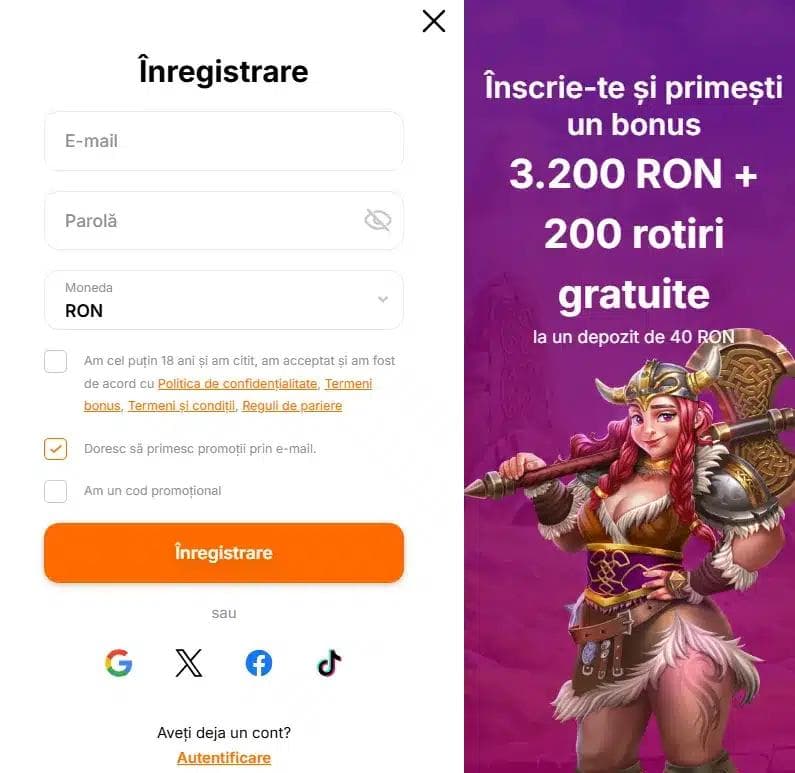 inregistrare hitnspin