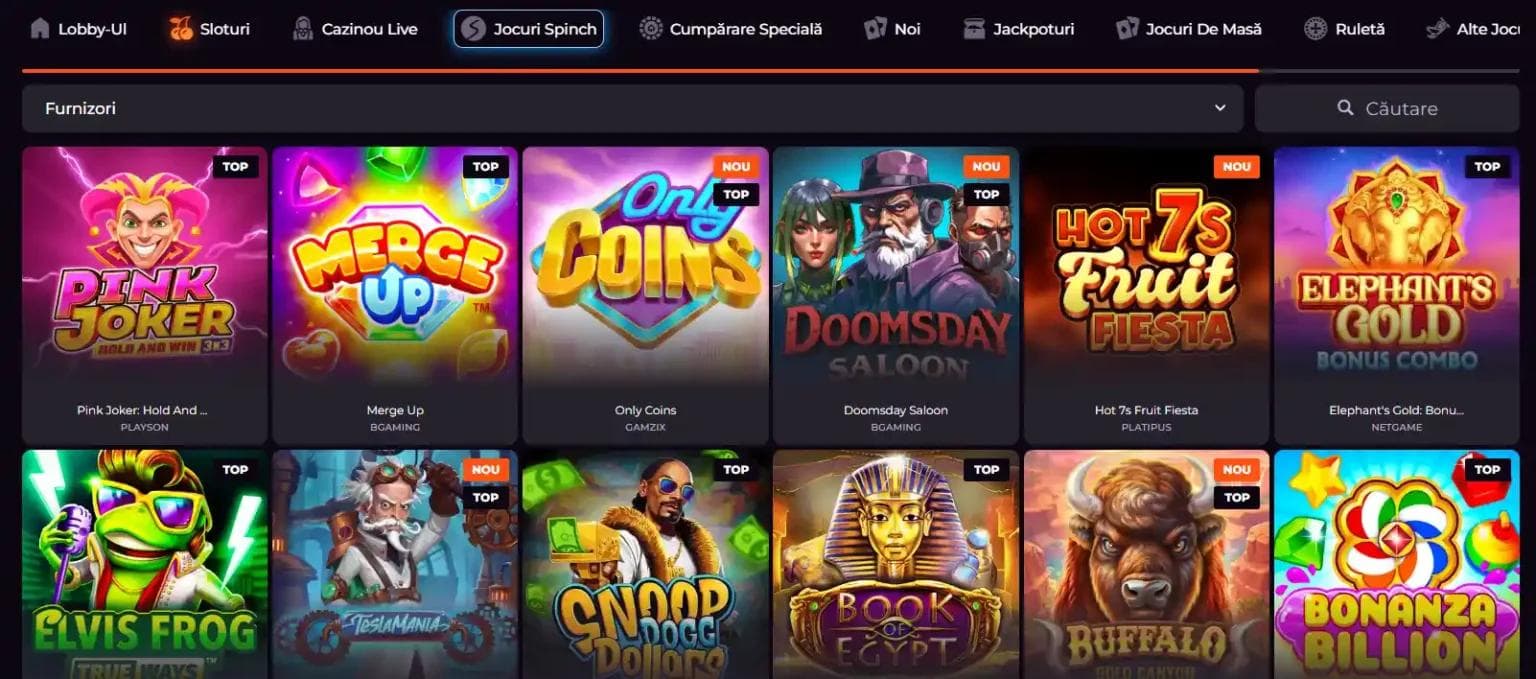 sloturi spinch casino