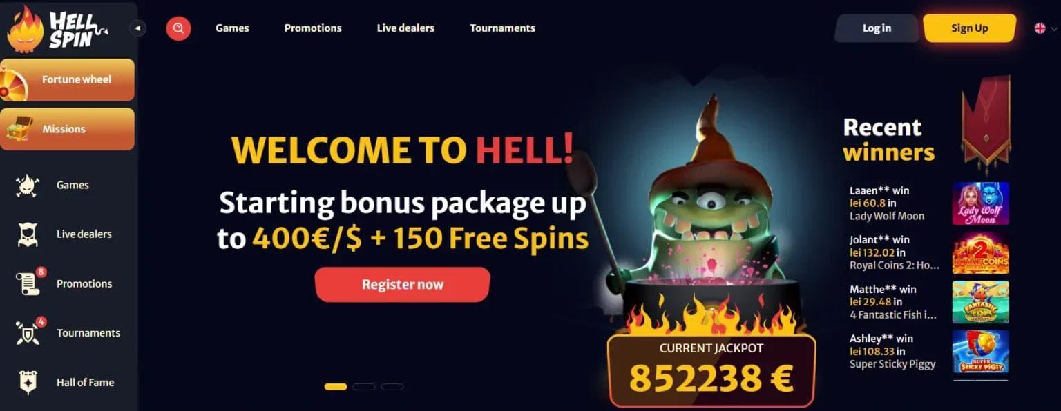 hellspin casino recenzie