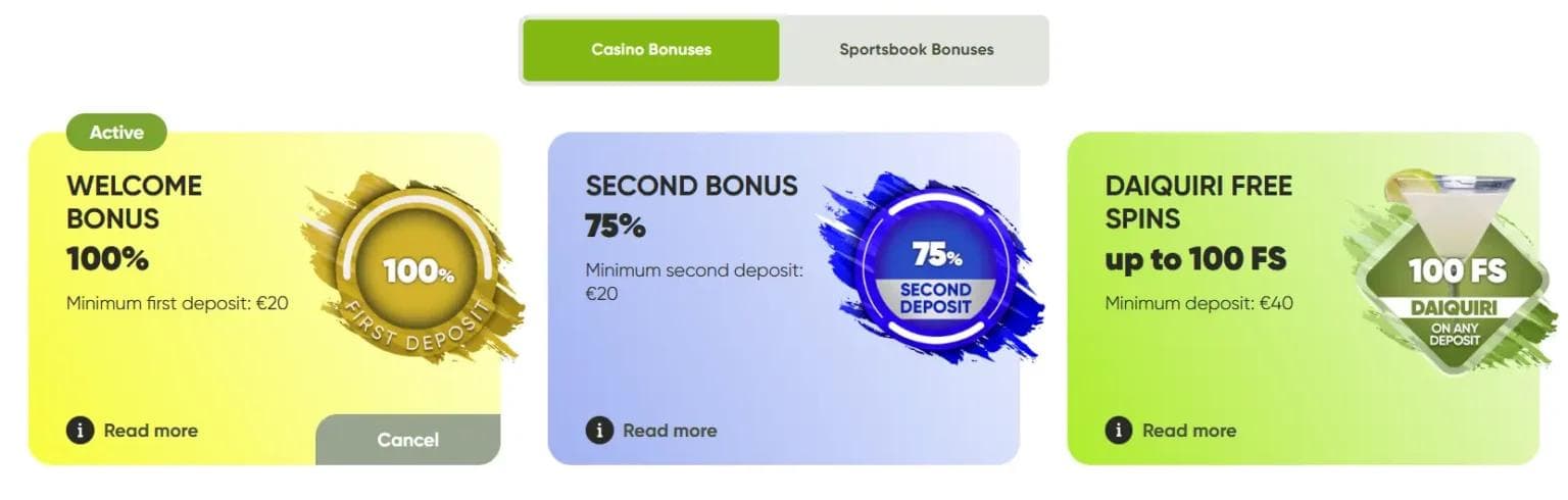fresh casino bonus