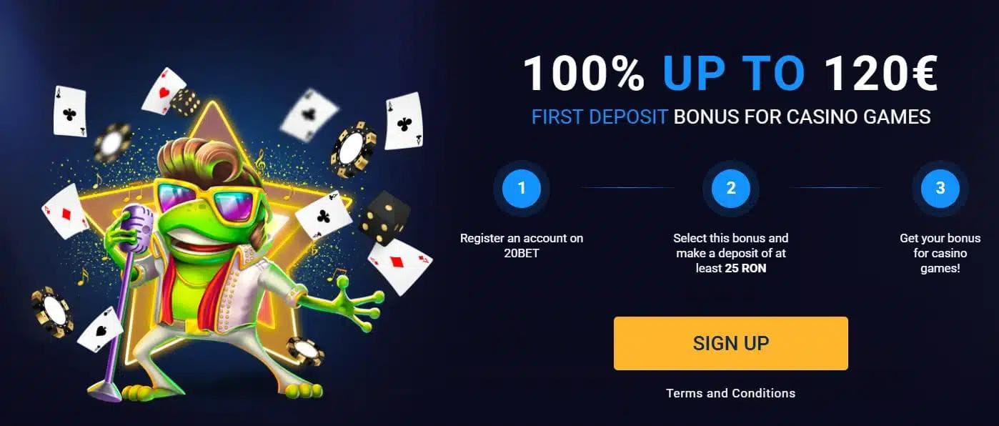 Bonusul de Bun venit de la 20Bet Casino Romania