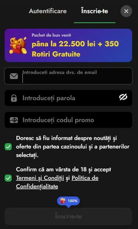 oscarspin inregistrare