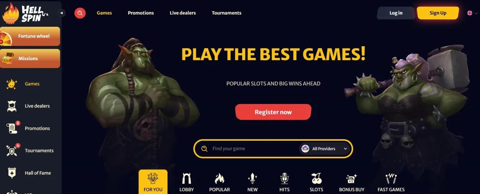hellspin jocuri
