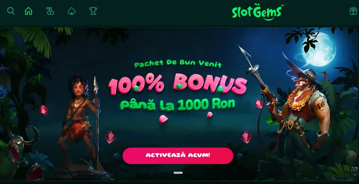 slotgems bonus prima depunere