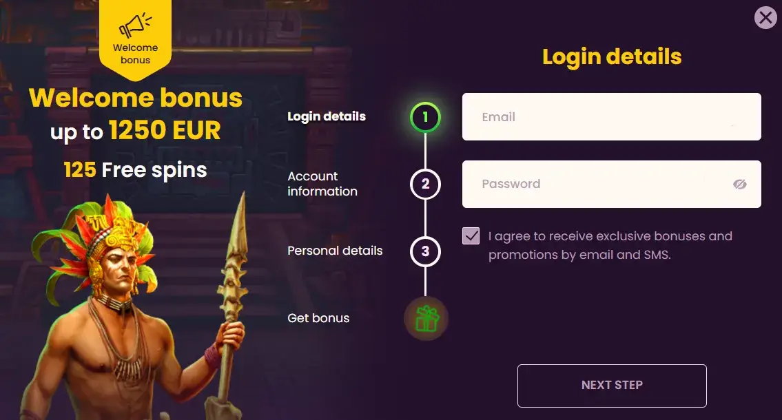 bizzo casino formular inregistrare pt 1