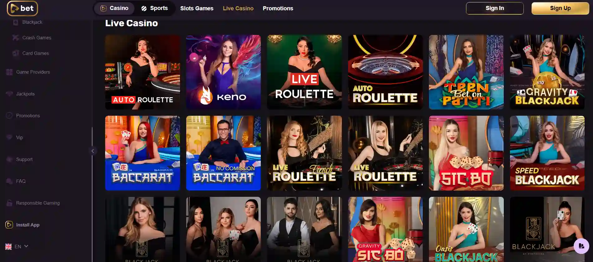 playbet live casino