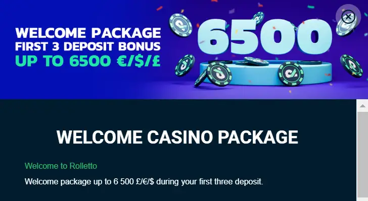 pachet bonus rolletto casino