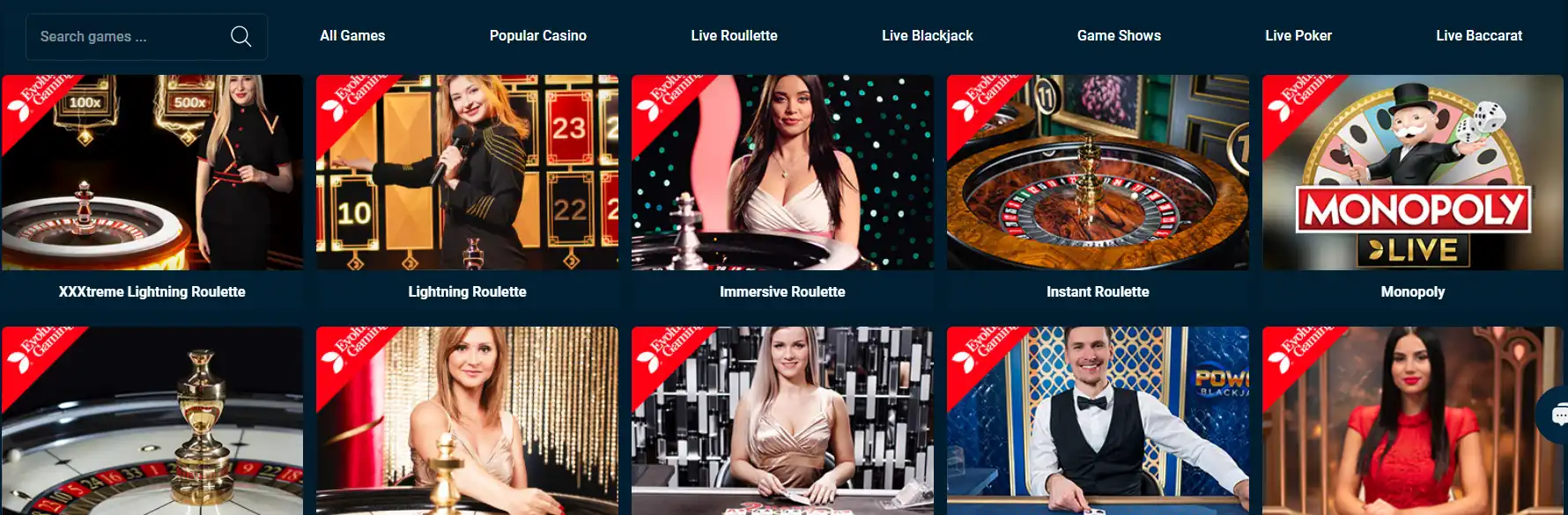 rolletto live casino