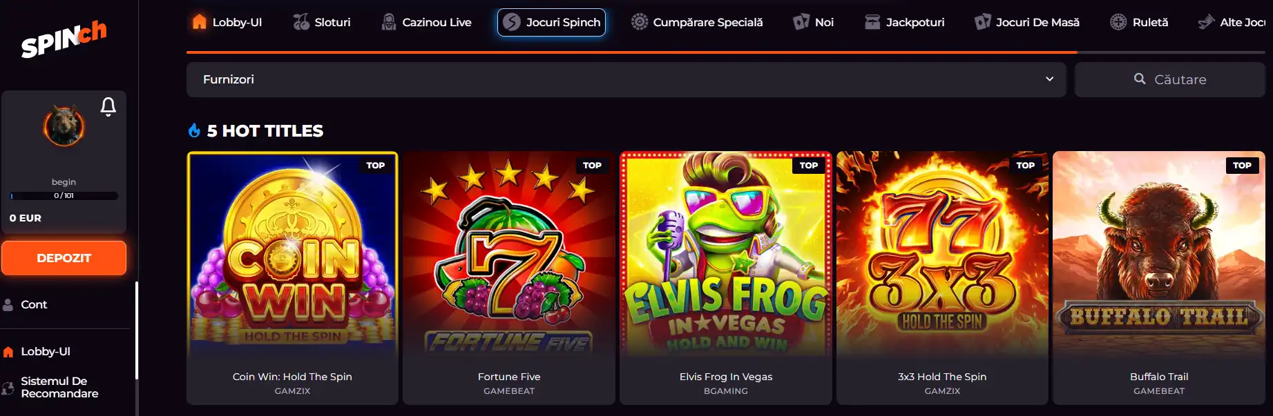 jocuri spinch casino