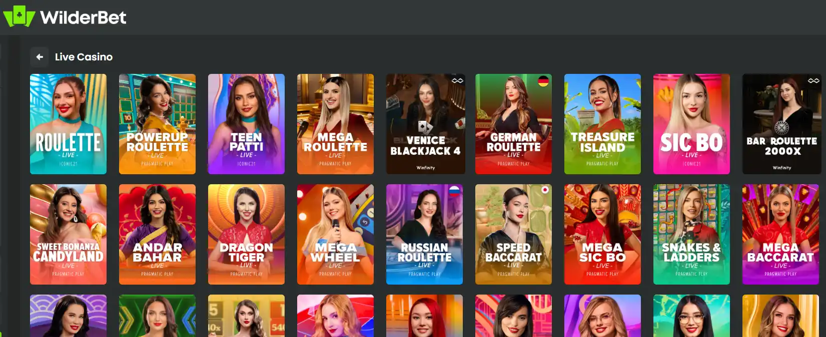 wilderbet live casino