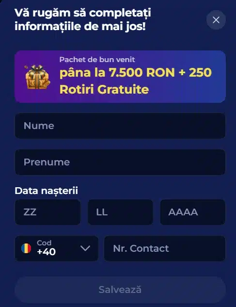 ivybet formular inregistrare