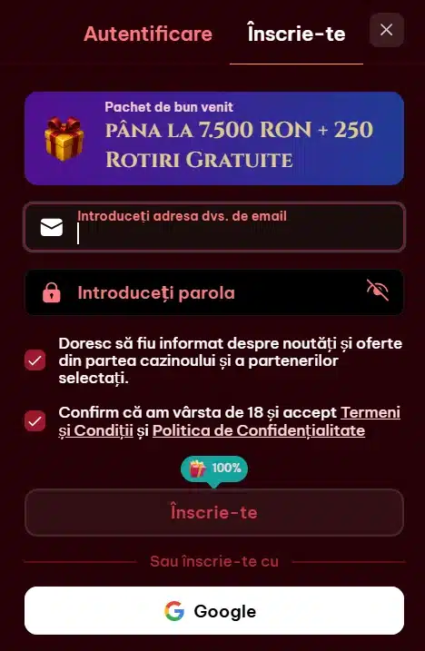 spinogambino inregistrare