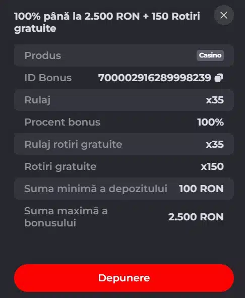turbowinz bonus bun venit