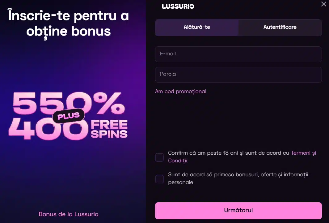 inregistrare lussurio