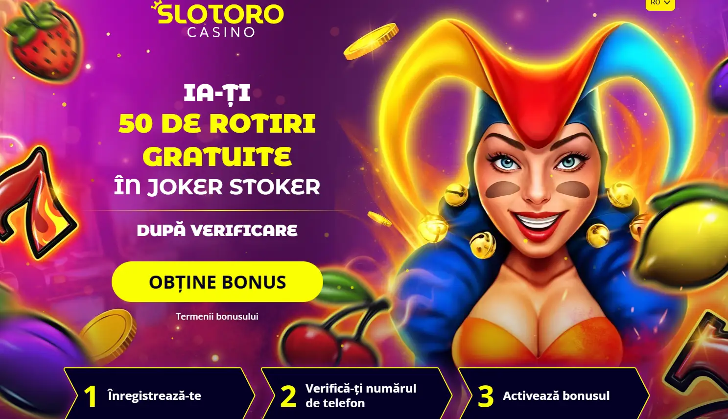 slotoro bonus fara depunere